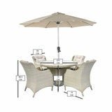 Bramblecrest Woodchester 5 Piece Patio Dining Set Bramblecrest Woodchester 5 Piece Patio Dining Set