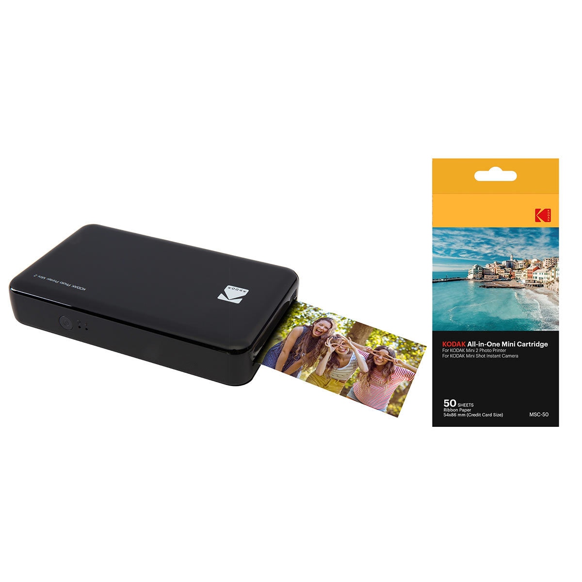 Kodak Mini 2 Instant Photo Printer with Kodak All in One Cartridge (50 Sheets) Costco UK