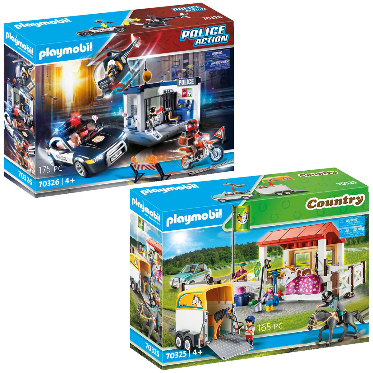 Playmobil Country Farm Or Police Action Station Play Set (4+ Years)