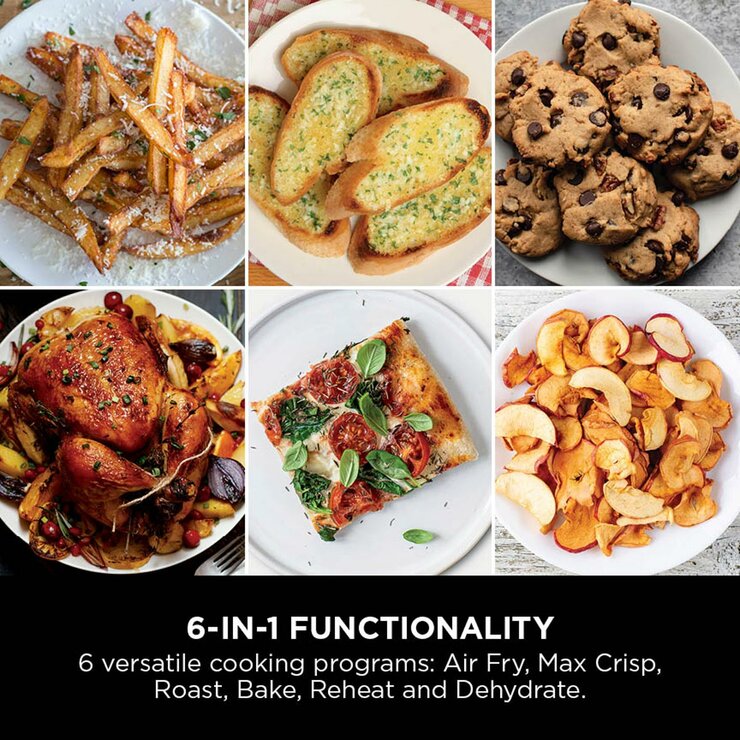 Ninja Double Stack 9.5L Air Fryer 6 in 1 functionality