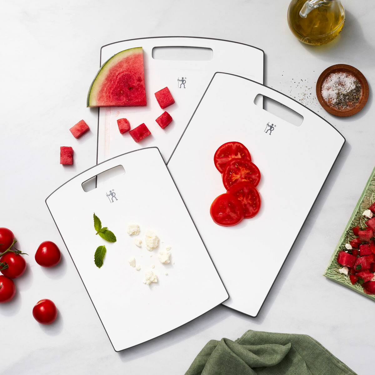 Henckels Cutting Board Set, 3 Piece in 2 Colours
