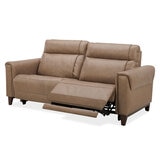 Aiden & Ivy Spencer Brown Leather Power Reclining Large 2 Seater Sofa