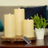 Sterno Home LED Wax Pillar Statement Candles 3 Pack