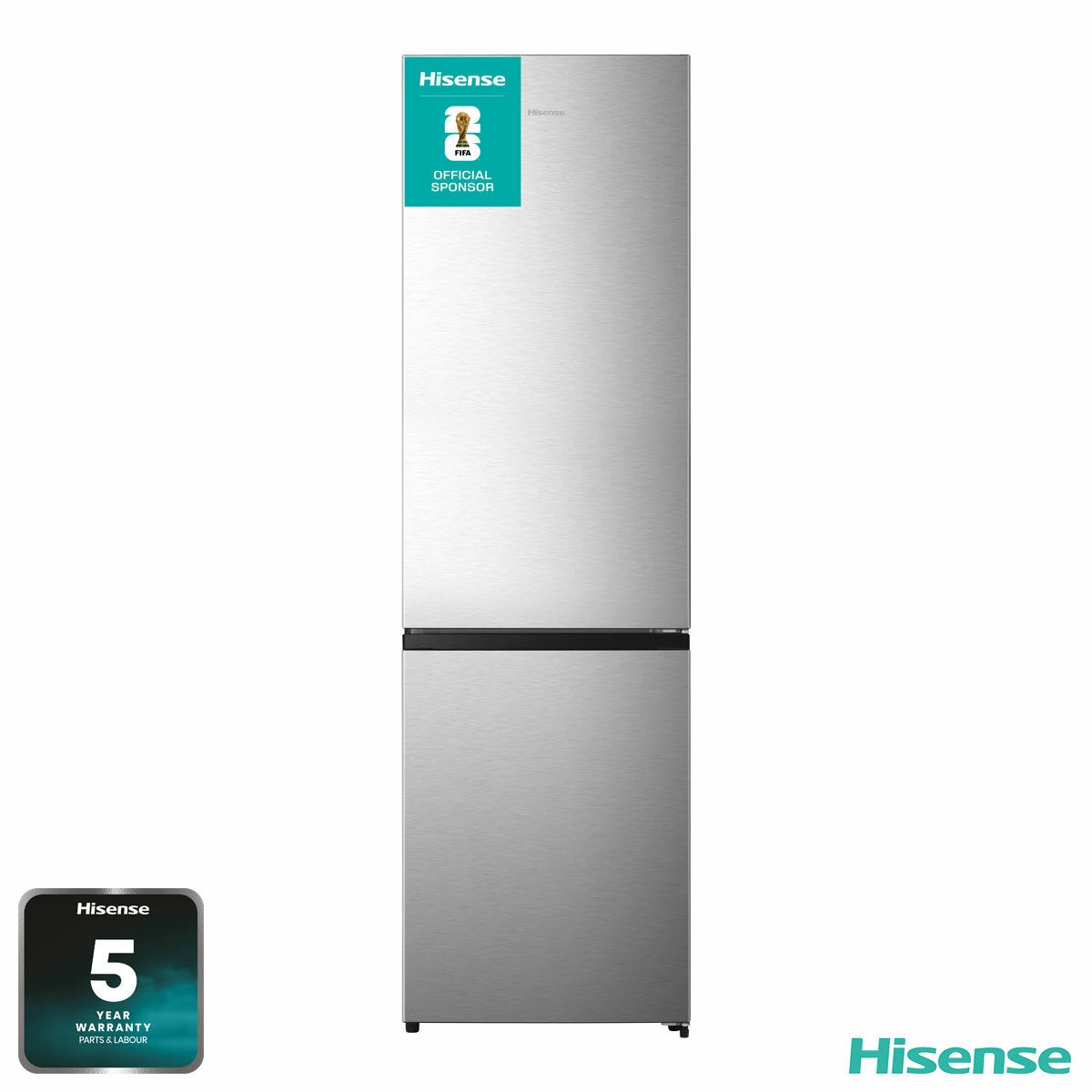 Hisense RB440N4ACA, Fridge Freezer, A Rated in Stainless Steel