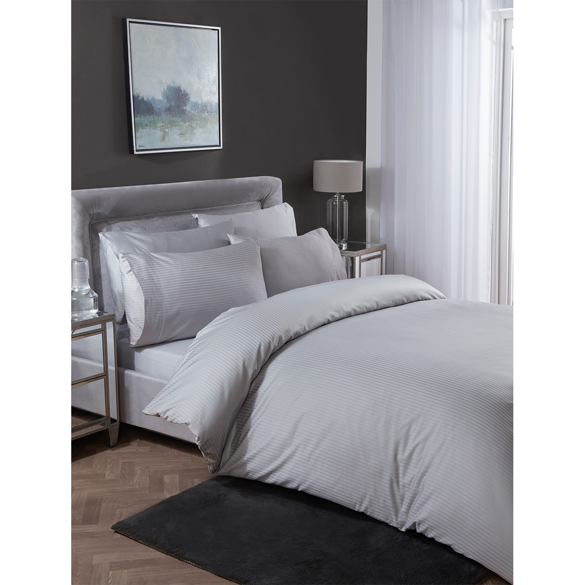Boutique Living Supima 800 Thread Count 6 Piece King Bed Set, Grey