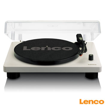 Lenco LS-50GY Turntable with Built-in Speakers, Ceramic Cartridge and USB Connection in Grey
