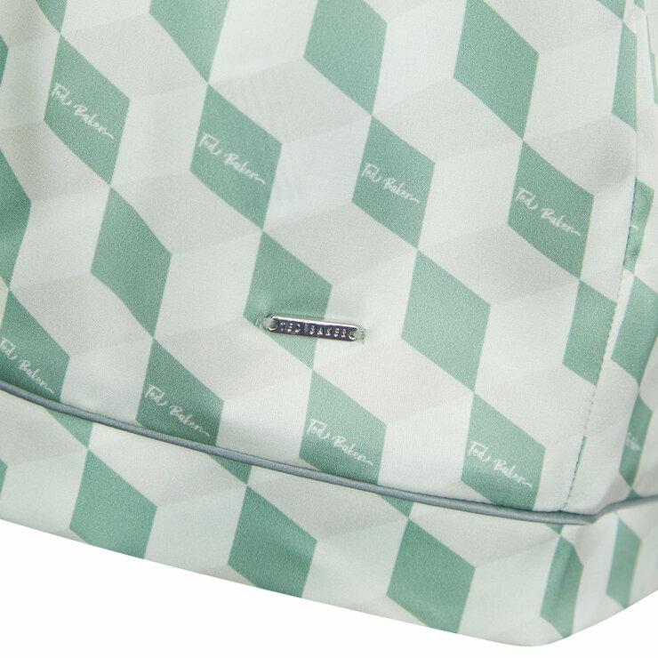Ted Baker Ladies Satin 2 Piece PJ Set in Green