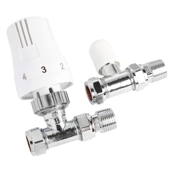 Ultraheat Thermostat Straight Valves + L/S (Set)