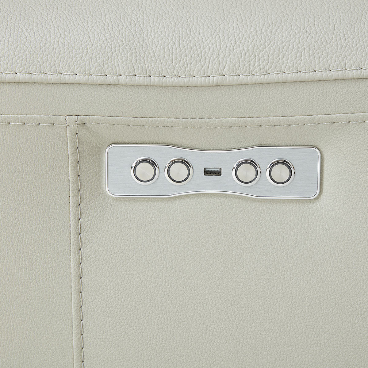 Kuka 2 Seater Grey Leather Power Reclining Sofa | Costco UK