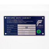 Close up image of inside of door amd certification plate