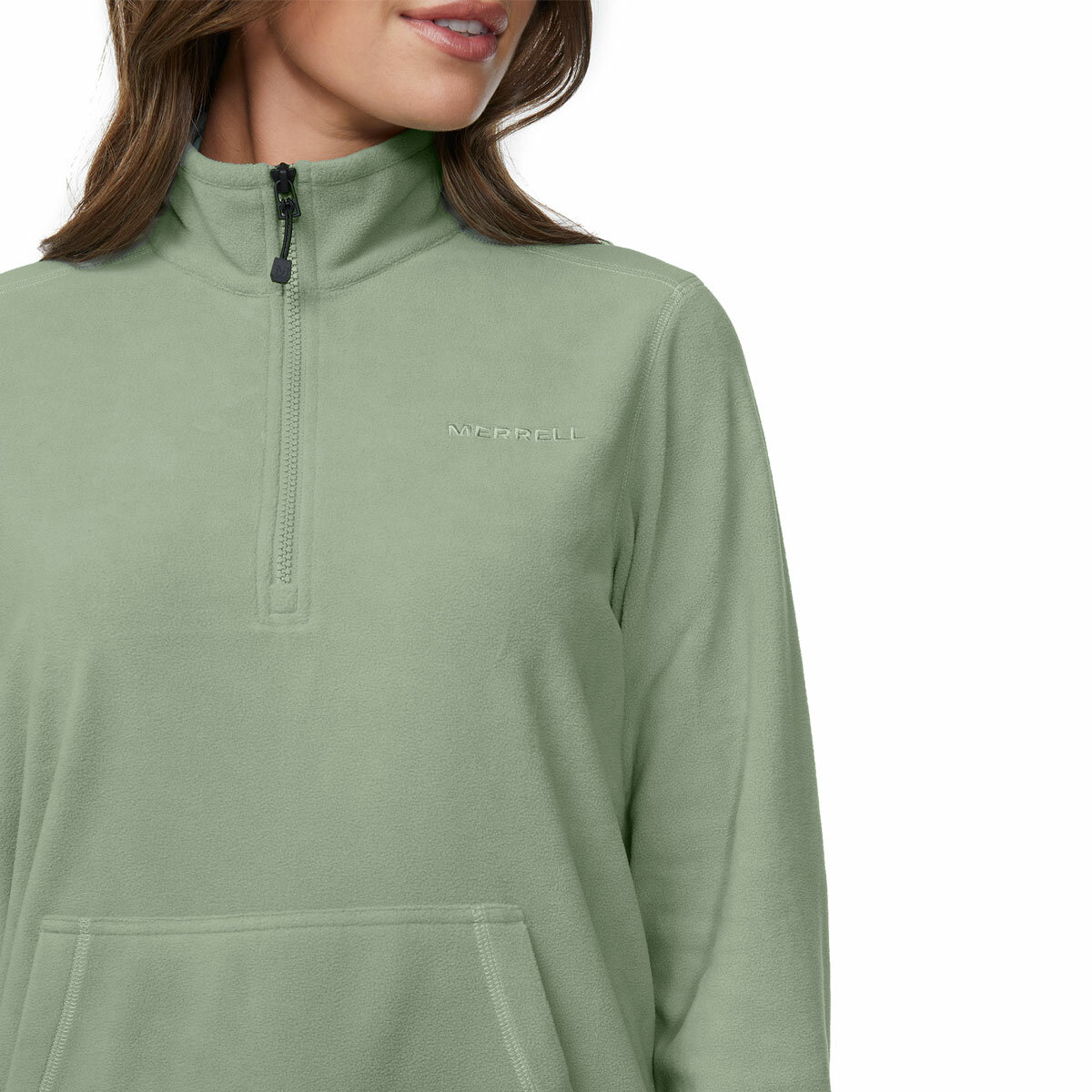 Merrell Ladies 1/4 Zip Fleece in Green Merrell Ladies 1/4 Zip Fleece in Green