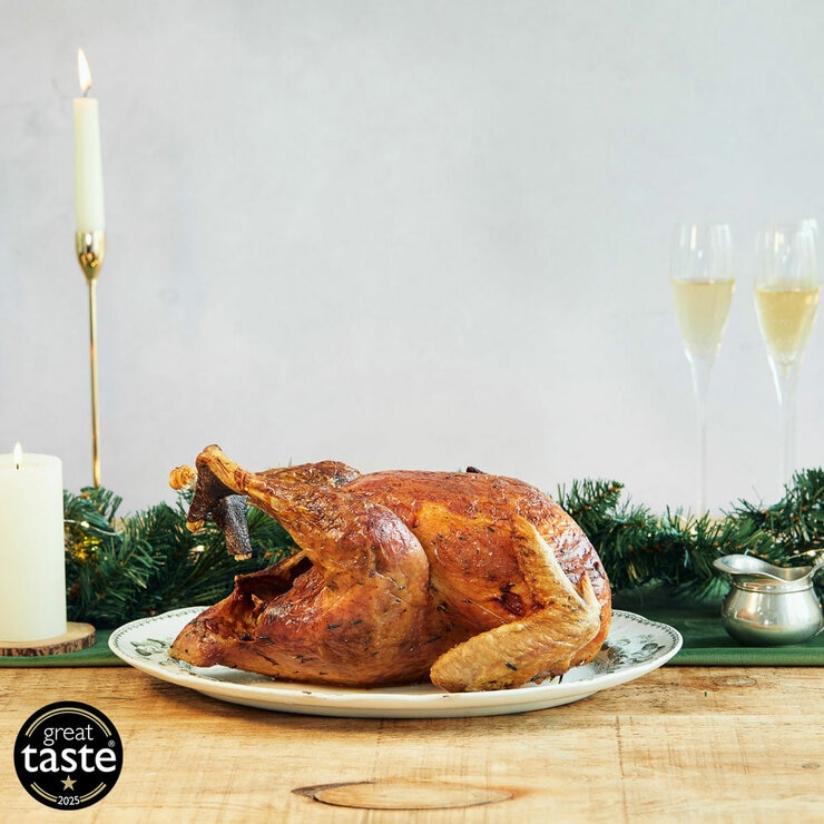 Herb Fed Free Range Bronze Turkey, 8kg Minimum Weight (Serves 14-16 People) Herb Fed Free Range Bronze Turkey, 8kg Minimum Weight (Serves 14-16 People)