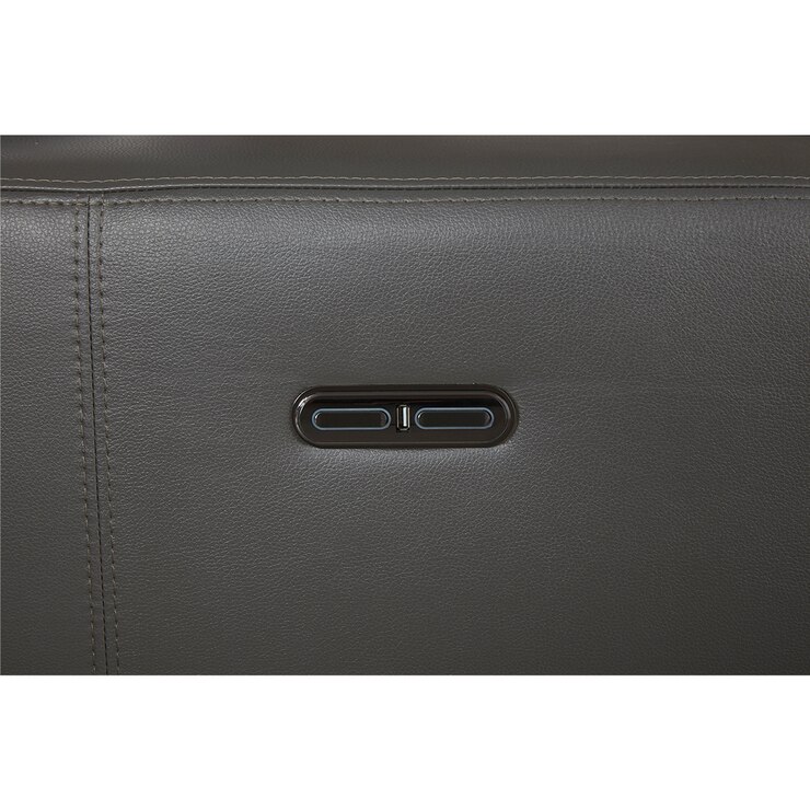 Gilman Creek Redland Dark Grey Leather Power Reclining Sectional Sofa