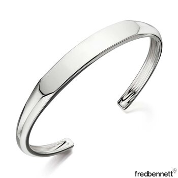 Fred Bennett Sterling Silver Flat Top Bangle