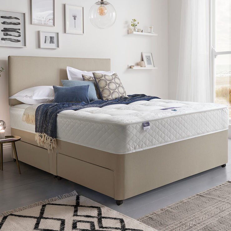 Silentnight Bexley Eco Miracoil Ortho Mattress & Divan in Sandstone