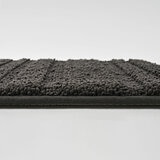 Evergrace Home Chenille Memory Foam Bath Mat in Grey, 61 x 91 cm