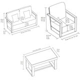 Agio Bentley 4 Piece Deep Seating Patio Set + Cover