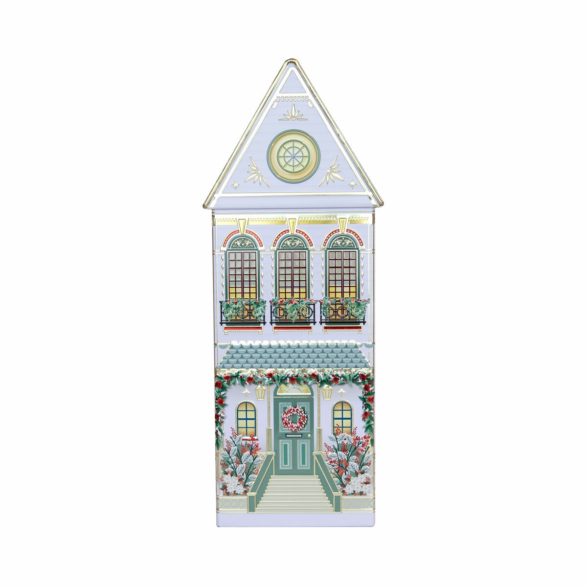 The Silver Crane Co Winter Festive Houses Speculoos Cookies, 345g in White