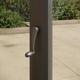 Seasons Sentry 10ft (3m) Square 2-Tier LED Solar Cantilever Umbrella with Rolling Base in Beige Seasons Sentry 10ft (3m) Square 2-Tier LED Solar Cantilever Umbrella with Rolling Base in Beige