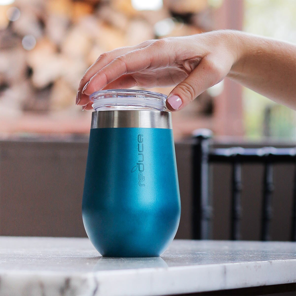 REDUCE Stainless Steel Vacuum Insulated Wine Tumblers, 4 Pack Costco UK