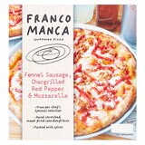 Franco Manca Sourdough Pizza Fennel Sausage, Chargilled Pepper & Mozarella, 2 x 480g