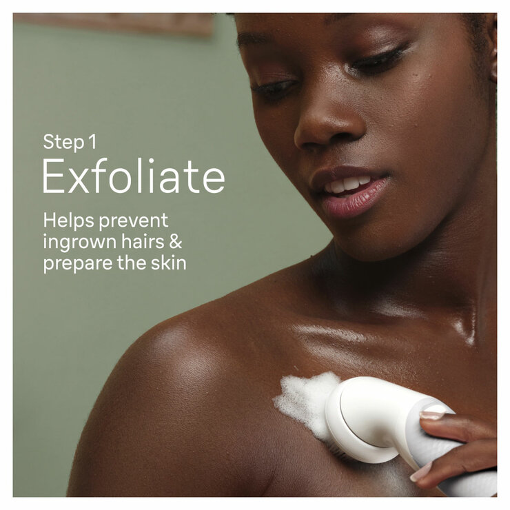 Braun Silk-épil 9 SkinSpa Epilator step1, exfoliate