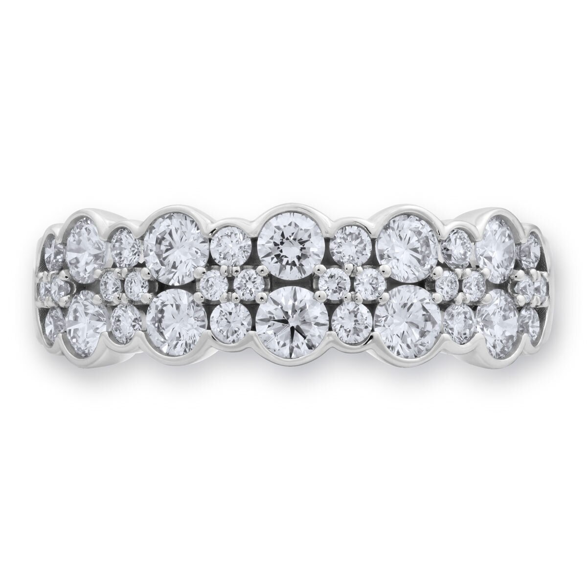 1.08ctw Round Brilliant Cut Diamond Ring, 18ct White Gold