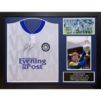 Gordon Strachan Signed Framed Leeds United Shirt