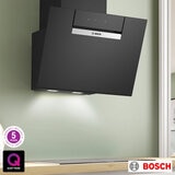 Bosch Series 4, DWK67FN60B, 60cm, Wall Mounted Cooker Hood, A Rated in Black