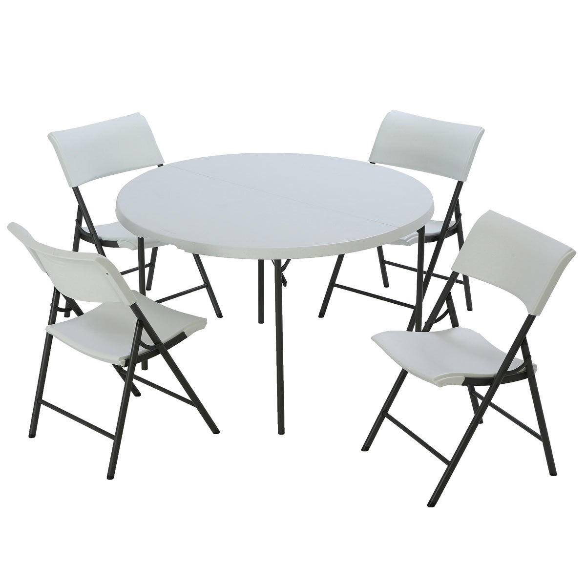 Lifetime 48" (4ft) Round Commercial Table With 4 Chairs