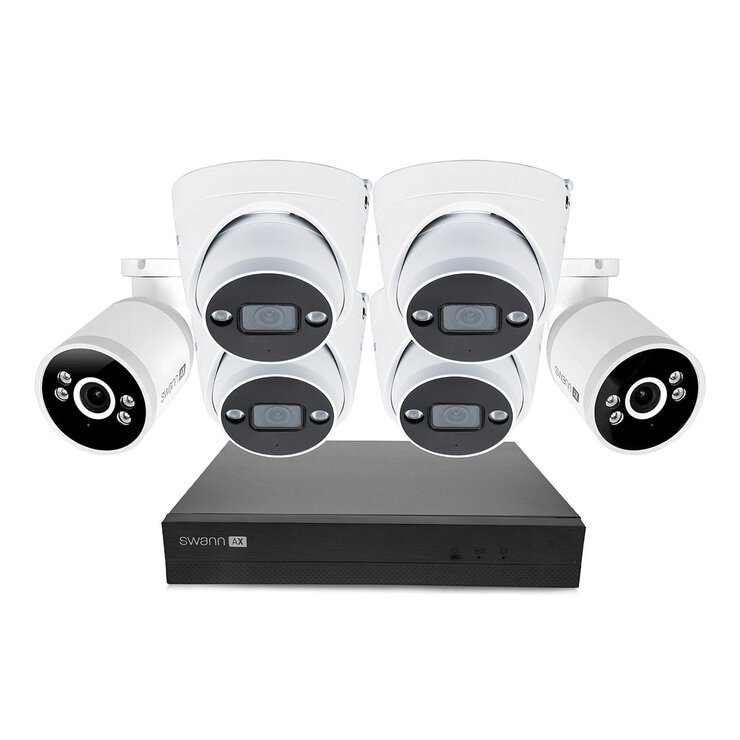 Swann 4K NVR 8 x Channel / 4 x NHD-ADVANCXD Dome & 2 x NHD-ADVANCXB Bullet Cam 1TB HDD