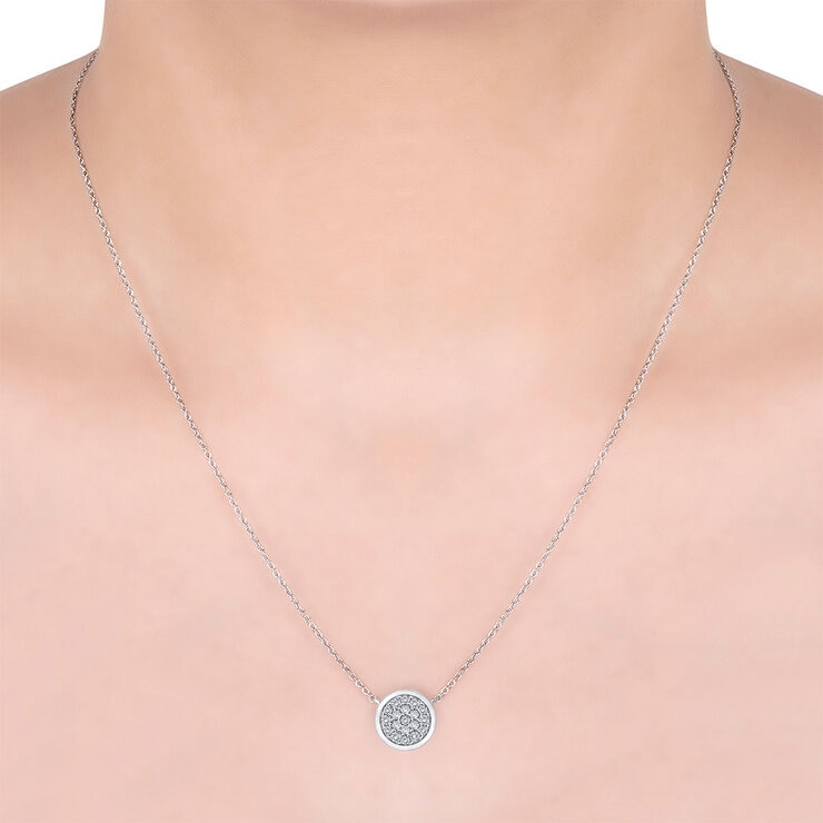 0.25ctw Round Brilliant Diamond Necklace, 14ct White Gold