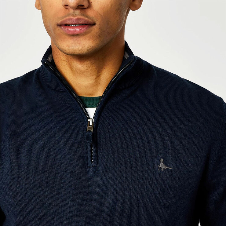 Jack Wills Men's Funnel Neck 1/2 Zip Sweater