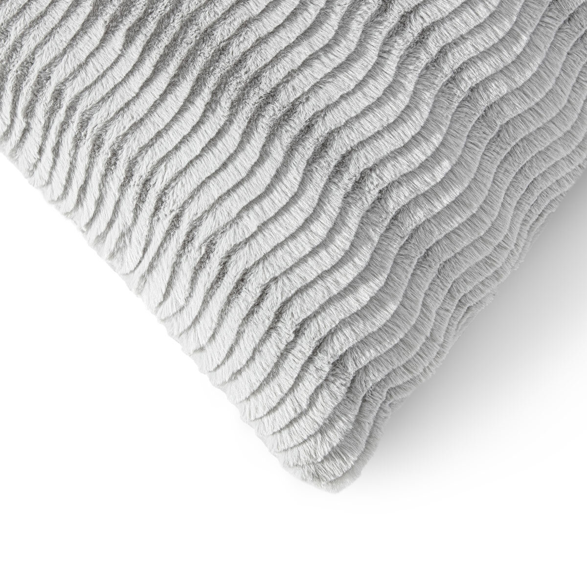 Casual Living Faux Fur Body Pillow in Light Grey, 50 x 121 cm