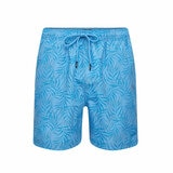 DKNY Men's Swim Shorts in Blue Leaf Print