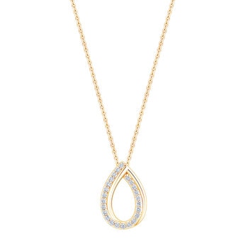 0.15ctw Round Brilliant Cut Diamond Pendant, 14ct Yellow Gold