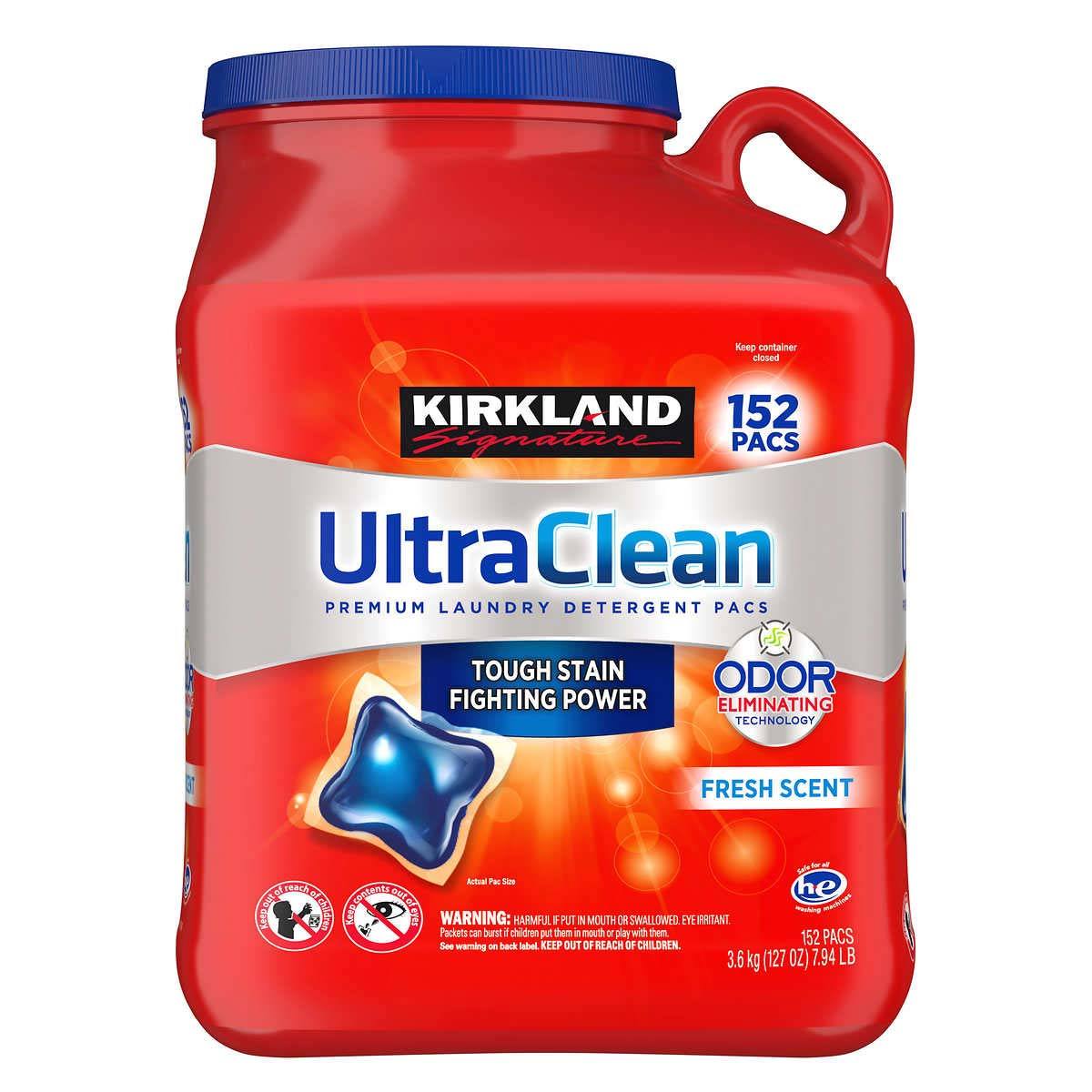 Kirkland Signature Ultra Clean Laundry Detergent, 120 Pacs