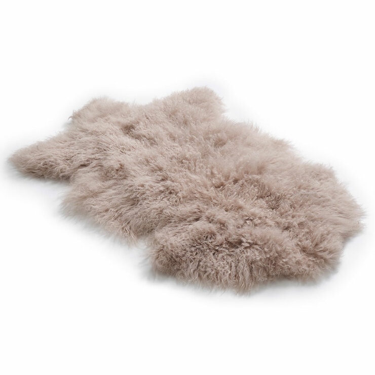 Bowron Tibetan Sheepskin Rug in 5 Colours, 60 x 90 cm