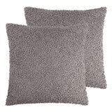 Furn Cabu Reversible Boucle Cushion 2 Pack in Grey, 45 x 45 cm