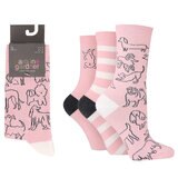 Caroline Gardner Ladies Crew Sock 6 Pack in Pink