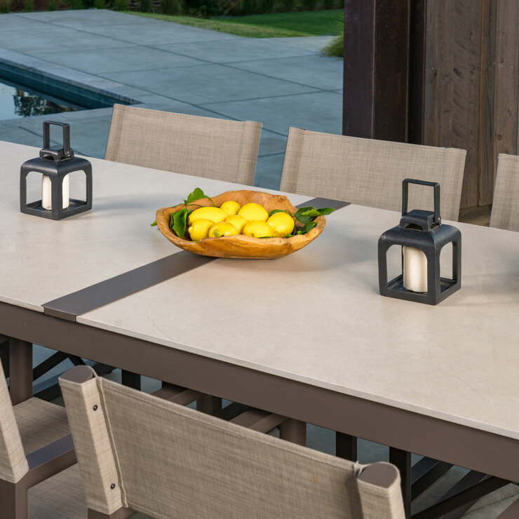 SunVilla Anchor 9 Piece Sling Dining Set + Cover