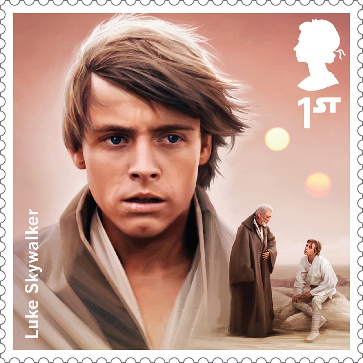 STAR WARS™ Framed Royal Mail® Special Character Collectable Stamps with Tatooine Backdrop