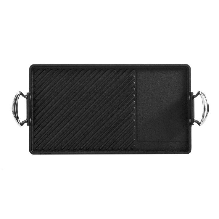 Samuel Groves Britania Cast Iron Double Burner Griddle, 45 x 25 cm