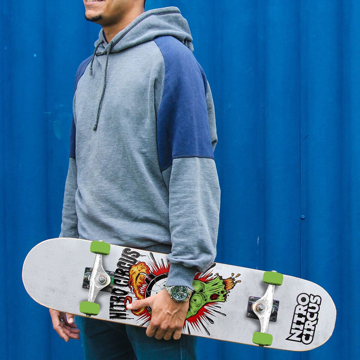 Nitro Circus 8" Flame Skateboard with Core Helmet Costco UK