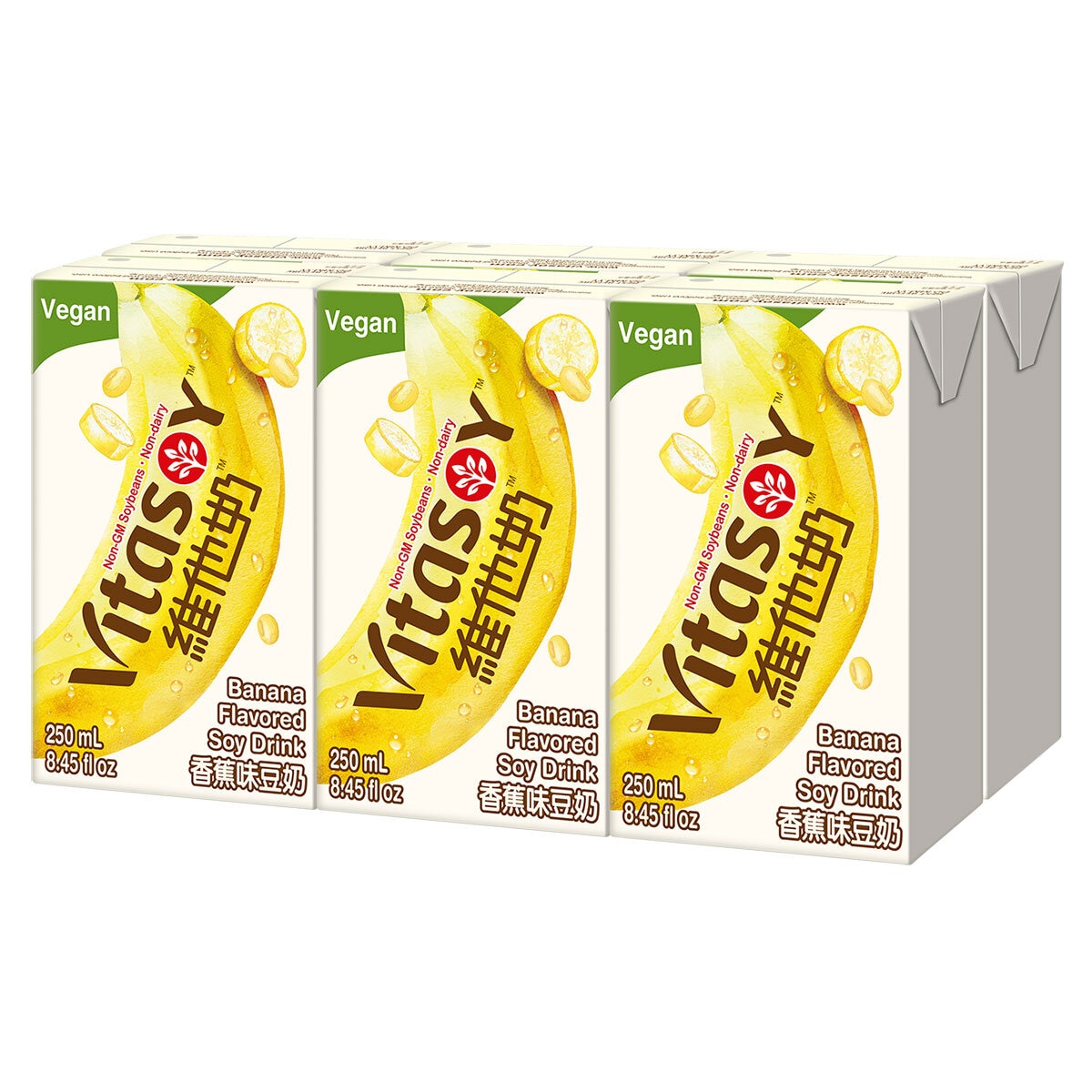 Vita Soy Banana Soy Drink, 6 x 250ml