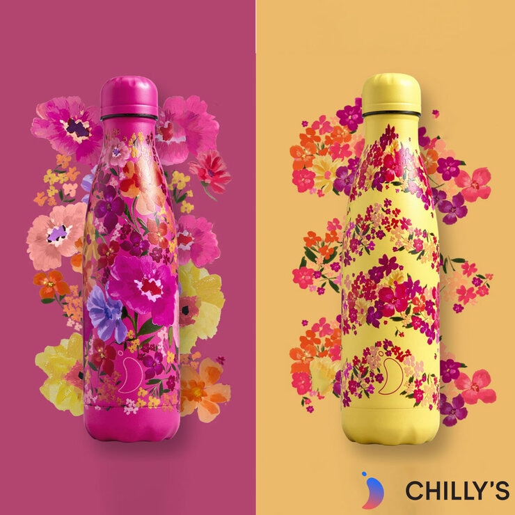 Chilly's Original 500ml Stainless Steel Water Bottle, 2 Pack Chilly's Original 500ml Stainless Steel Water Bottle, 2 Pack
