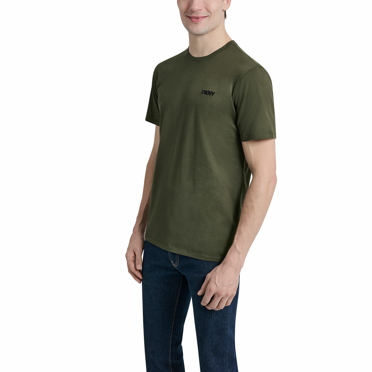 DKNY Men's Logo Tee in Olive