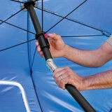 Lifestyle image of someone adjusting the tilt of the shelter