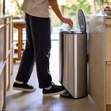 Joseph Joseph 30L Slimline Pedal Bin with Liner Pocket - Stainless Steel