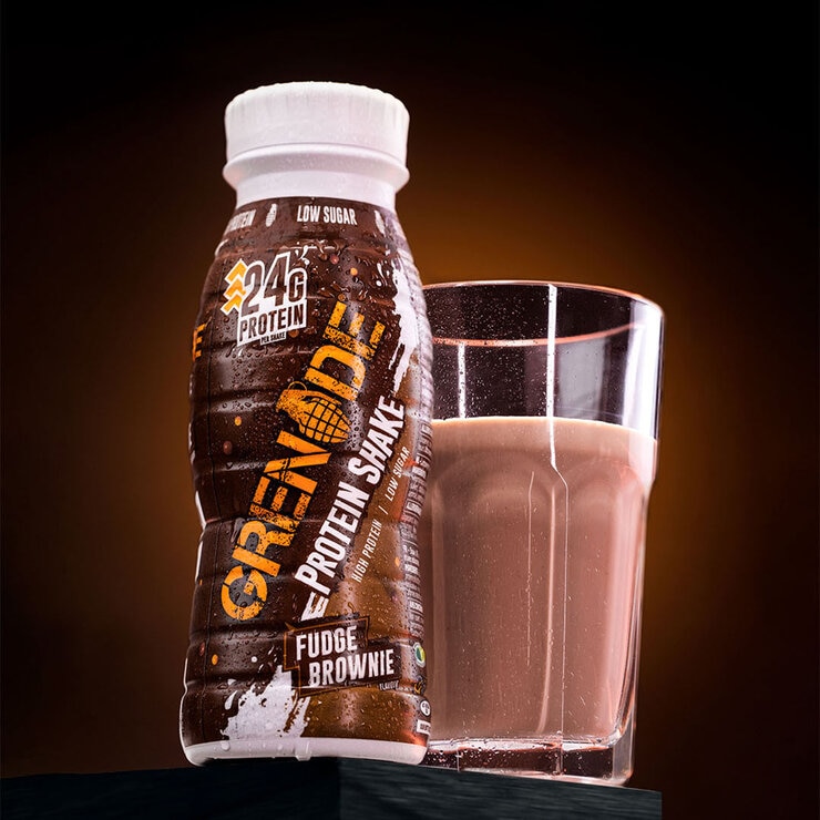 image of grenade fudge brownie protein shake